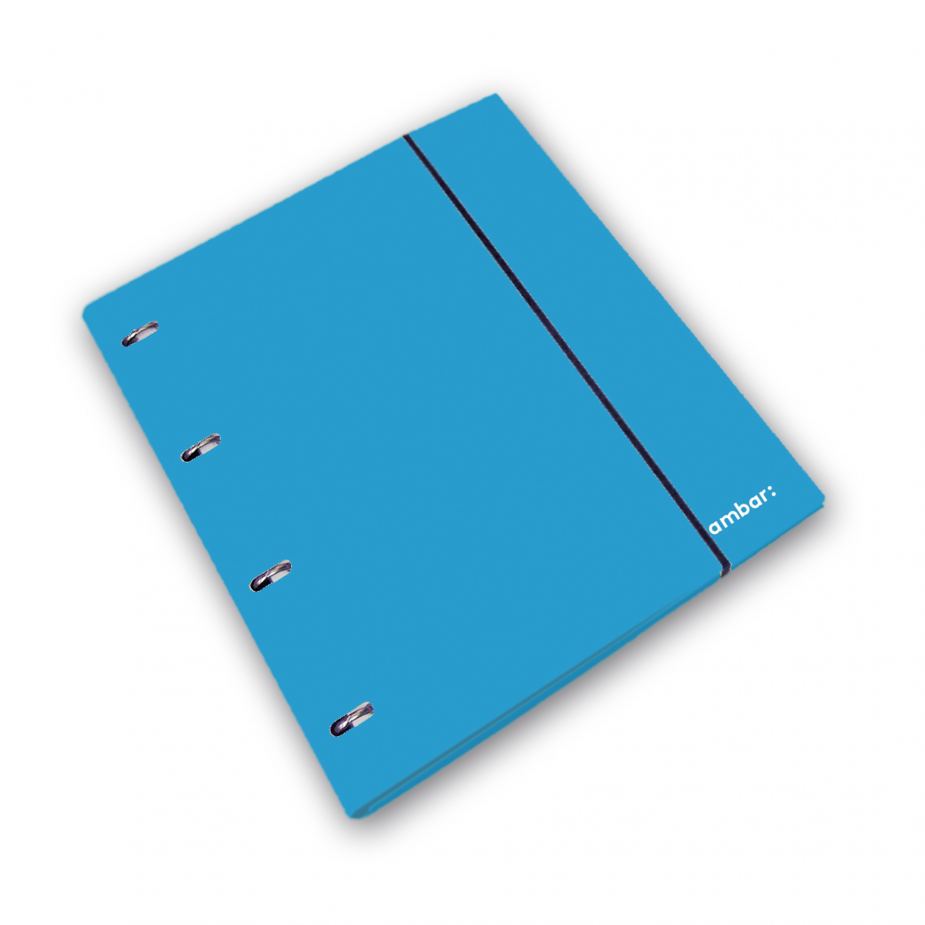 Capa A4 4 Argolas com Pautada Ambar School